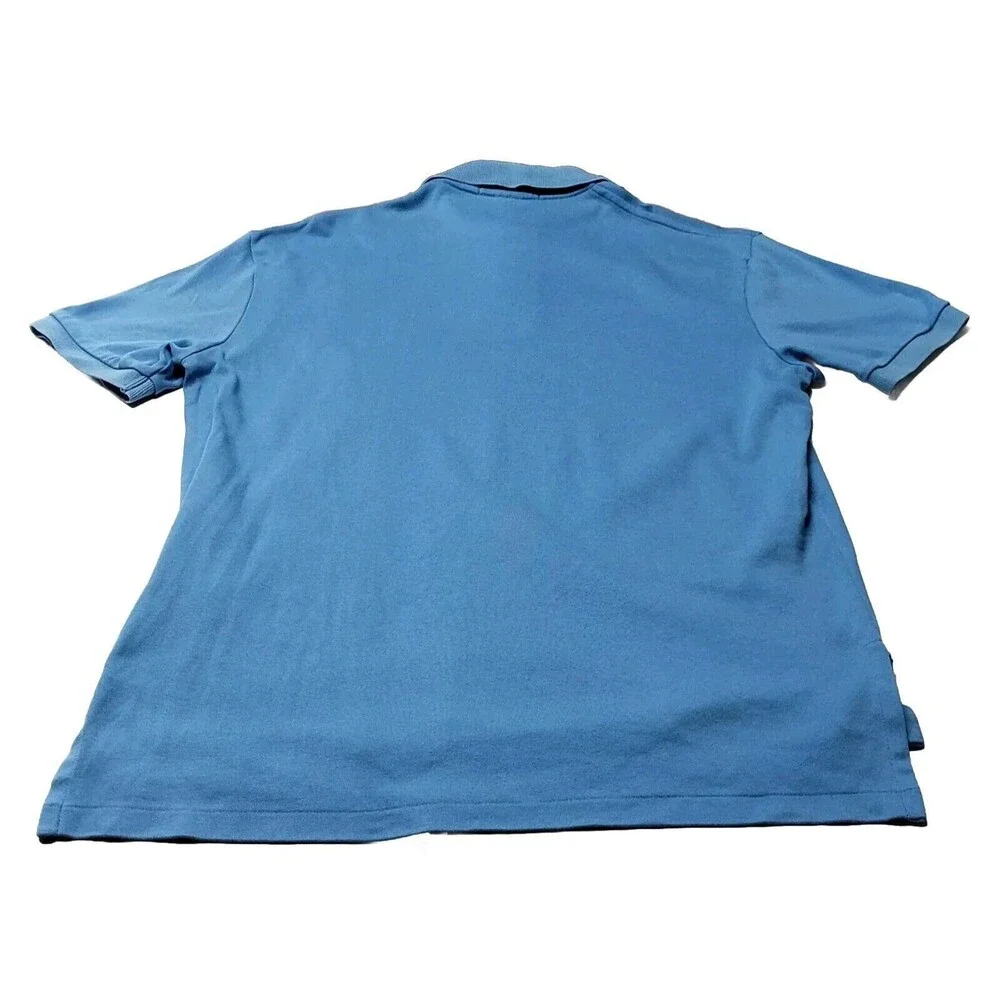 Vtg Polo Ralph Lauren Mens Medium Golf Shirt Blue Red Pony GUC Read Description